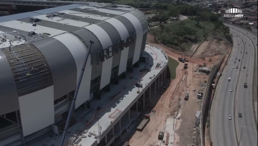 GALERIA: veja como estão as obras da Arena MRV, novo estádio do Atlético Mineiro.