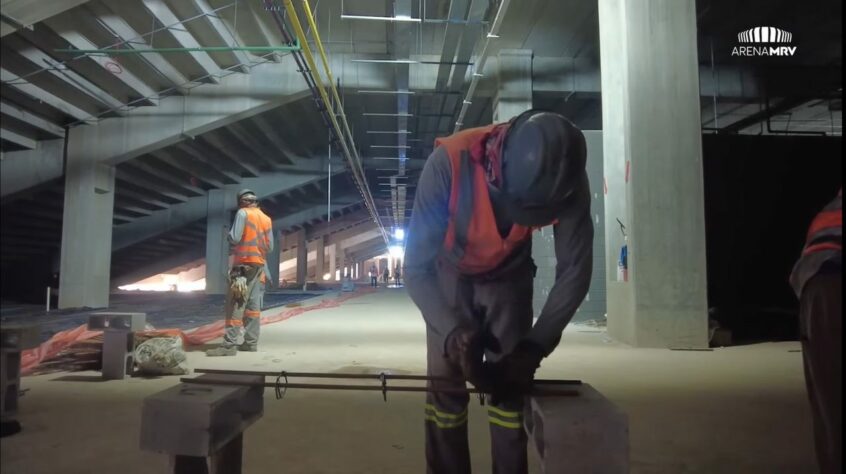 GALERIA: veja como estão as obras da Arena MRV, novo estádio do Atlético Mineiro.