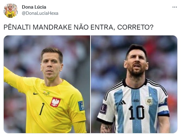 Argentina x Polônia - Após ter pênalti defendido por Szczesny, torcedores fazem memes com Lionel Messi.