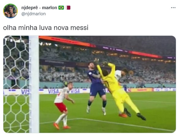 Argentina x Polônia - Após ter pênalti defendido por Szczesny, torcedores fazem memes com Lionel Messi.