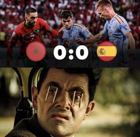 Eliminação da Espanha para Marrocos na Copa do Mundo ganha vários memes