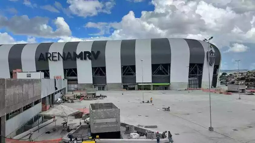 Veja como estão as obras do novo estádio do Atlético Mineiro.