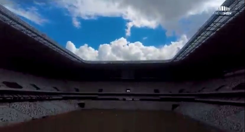 Veja como estão as obras do novo estádio do Atlético Mineiro.