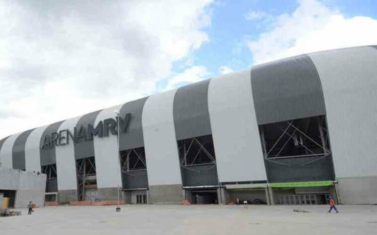 Veja como estão as obras do novo estádio do Atlético Mineiro.