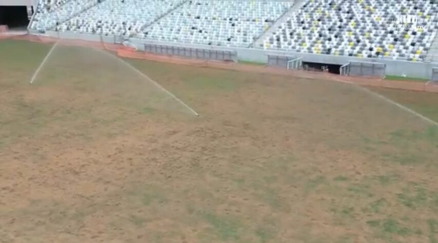 O começo do plantio do gramado foi em dezembro.