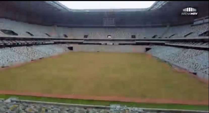 Veja como estão as obras do novo estádio do Atlético Mineiro.