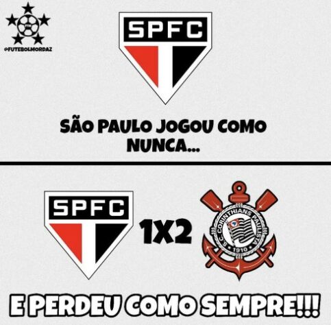 São Paulo perde mais uma para o Corinthians e vira meme nas redes