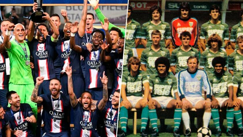 França: PSG (último título na temporada 2021/22) e Saint-Étienne (1980/81) - 10 títulos cada