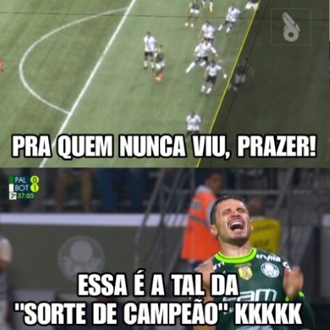 O líder disparou! Botafoguenses fazem memes com triunfo sobre o Palmeiras, no Allianz Parque, pela 12ª rodada do Brasileirão.