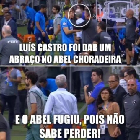 O líder disparou! Botafoguenses fazem memes com triunfo sobre o Palmeiras, no Allianz Parque, pela 12ª rodada do Brasileirão.