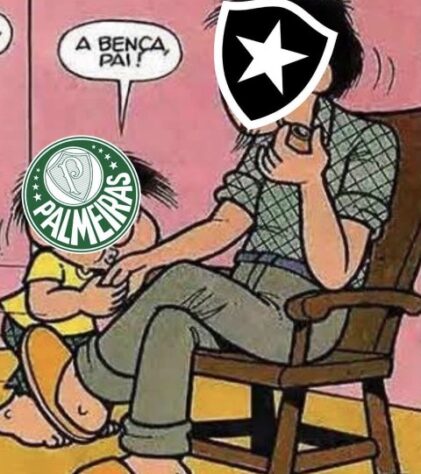 O líder disparou! Botafoguenses fazem memes com triunfo sobre o Palmeiras, no Allianz Parque, pela 12ª rodada do Brasileirão.