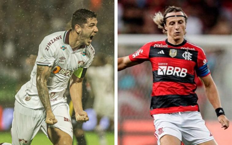 Nino (Fluminense) x David Luiz (Flamengo)