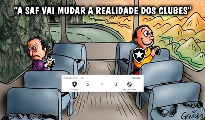 Alguém segura o Fogão? Vitória por 2 a 0 sobre o Vasco da Gama rendeu memes nas redes sociais.