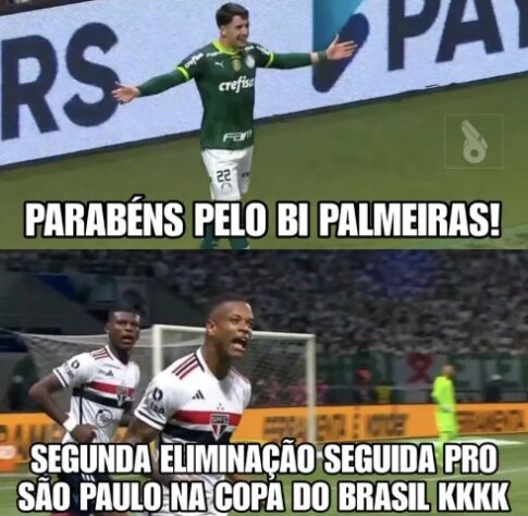 Nem com o VAR? Torcedores do São Paulo provocam o Palmeiras em memes após classificação na Copa do Brasil