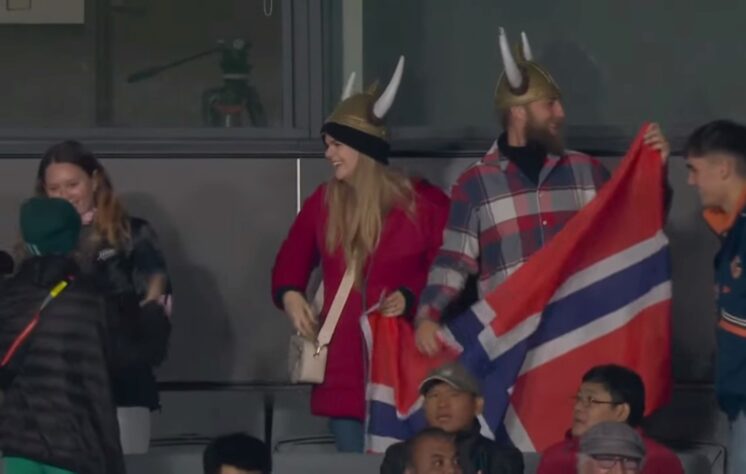 Torcedores da Noruega também marcaram presença no Eden Park