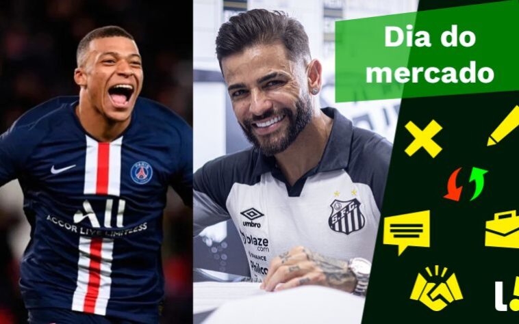 Santos anuncia mais um reforço, PSG define valor por venda de Mbappé... veja isso e muito mais no resumo do Dia do Mercado desta segunda-feira (21)! 