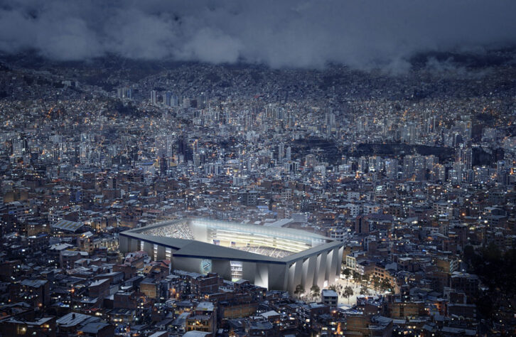 O Bolívar, time classificado às quartas de final da Libertadores, anunciou a construção de um novo estádio em La Paz, Na Bolívia. A L35 Architects, que está atualmente trabalhando na reforma do Santiago Bernabéu, foi selecionada para o projeto após vencer um concurso internacional organizado pelo clube. Confira nesta galeria as imagens da nova arena. 