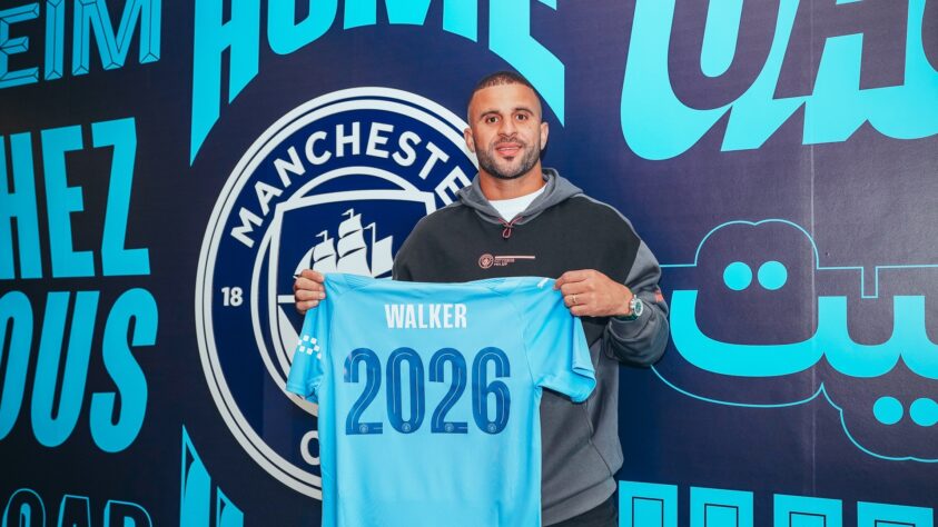 FECHADO - O Manchester City anunciou, nesta quinta-feira (14), a renovação do contrato do lateral Kyle Walker por mais dois anos. O vínculo do jogador era até o final desta temporada e agora vai até 2026.