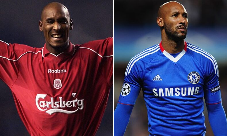 NIKOLAS ANELKA - Liverpool: 5 gols em 22 jogos; Chelsea: 59 gols em 184 jogos. 