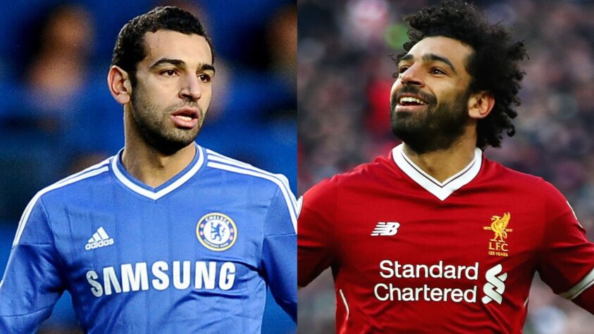 MOHAMED SALAH - Liverpool: 204 gols em 332 jogos (até o momento); Chelsea: 2 gols em 19 jogos. 