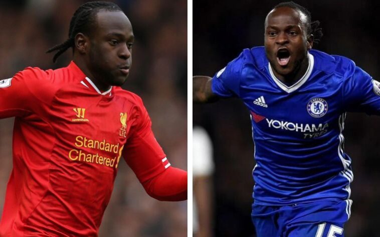 VICTOR MOSES - Liverpool: 2 gols em 22 jogos; Chelsea: 17 gols em 128 jogos. 