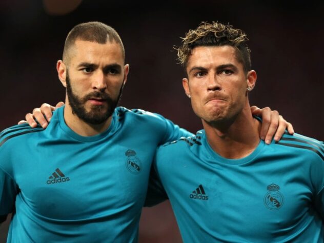 CRISTIANO RONALDO E KARIM BENZEMA - Cristiano Ronaldo e Benzema somam 522 gols e 196 assistências, juntos, pelo Real Madrid em todas as competições. Além de terem levantado por quatro vezes o troféu da Champions League, em 2013/14, 2015/16, 2016/17 e 2017/18.