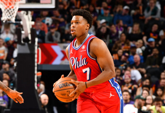 Kyle Lowry possui 1,83m e atua pelo Philadelphia 76ers