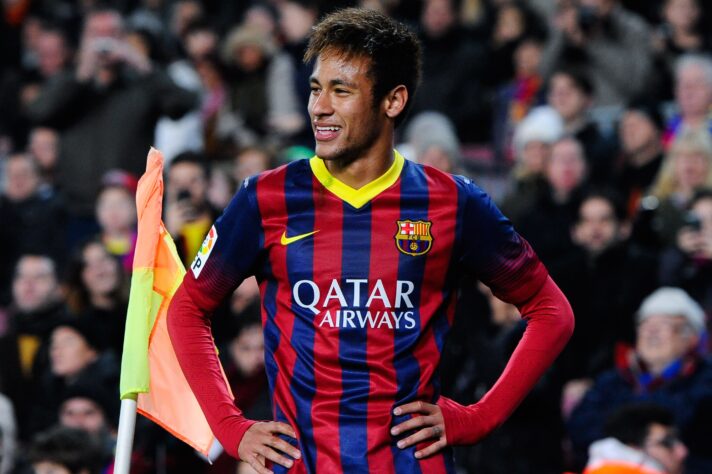 Neymar, pelo Barcelona, contra o Celtic (6x1), 11/12/2013