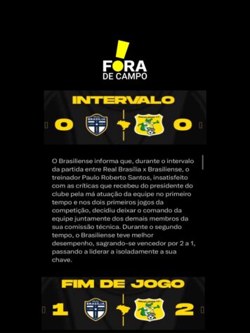 Embora tenha sido na série D, o entretenimento não faltou. E quem comandou o Brasiliense no segundo tempo foi o médico do time! E aí, dá para dizer que operou um milagre? Foi cirúrgico na partida?