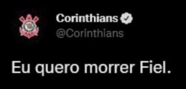 A situação do Corinthians tá tão complicada que nem o estagiário tá aguentando (contém ironia)