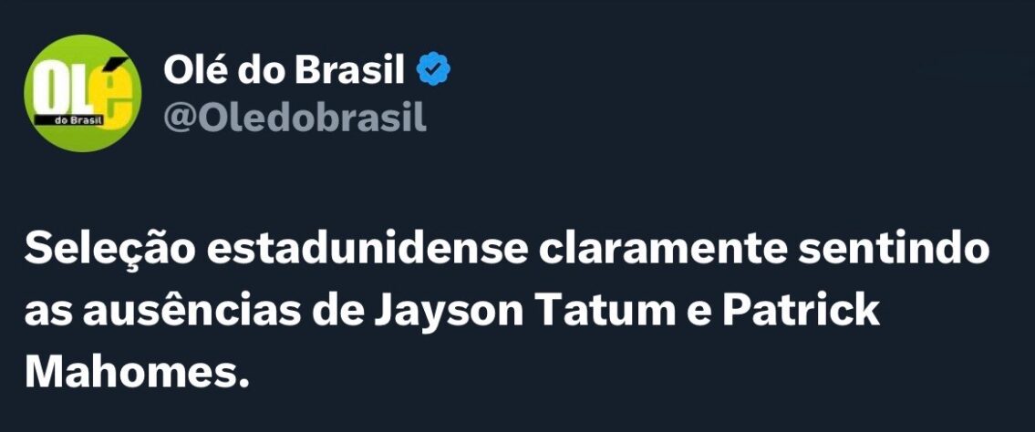 Isso foi perceptível dentro de campo. Se os dois estivessem presentes, seria um amasso americano com 4 touchdowns só no primeiro tempo. 