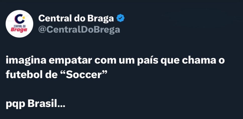 Isso fez o estagiário refletir. Você que domina a língua inglesa, costumam usar o 'Soccer' ou o 'Football'? É para o meu TCC.