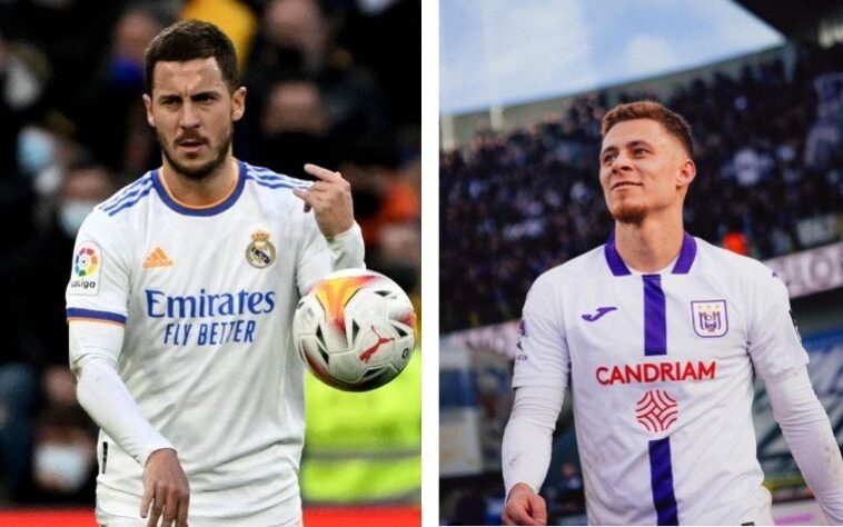 Eden Hazard (jogou pela última vez no Real Madrid) e Thorgan Hazard (Anderlecht)