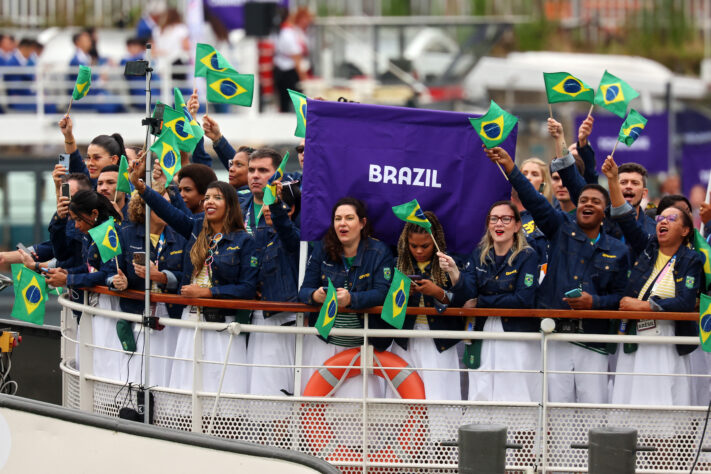 Delegação brasileira durante a Cerimônia de Abertura.