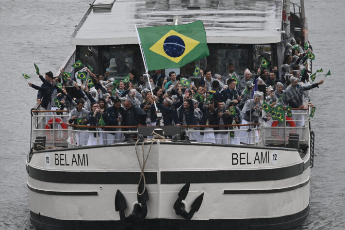 Delegação brasileira durante a Cerimônia de Abertura.