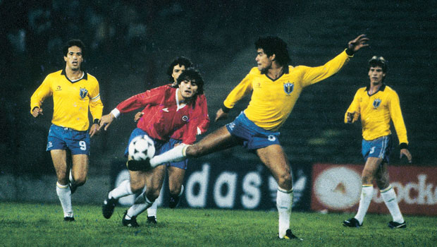 Em 1987, Chile goleou o Brasil na Copa América. Seleção terminou na quinta colocação.