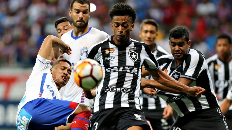 Bahia 2 x 1 Botafogo - Jogo de ida das oitavas da Copa Sul-Americana 2018.