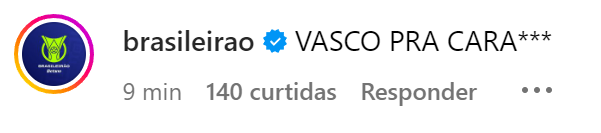 O perfil oficial do Brasileirão até perdeu um pouco a 'linha' na hora de celebrar o anúncio de Philippe Coutinho no Vasco.