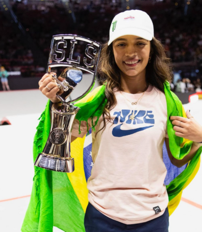 Rayssa Leal, vice-campeã olímpica, três medalhas em Mundiais (um ouro), quatro medalhas na final da Street League (dois ouros) e bicampeã dos X-Games, sempre no street