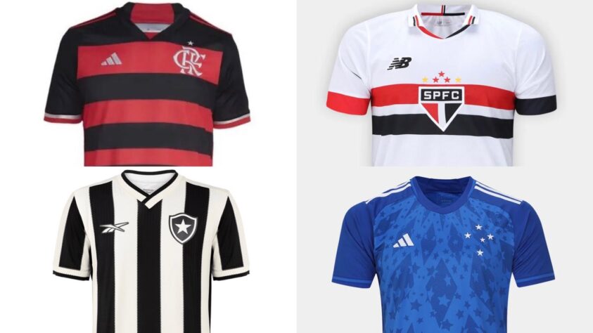 Flamengo, São Paulo, Botafogo, Cruzeiro - 349,99 