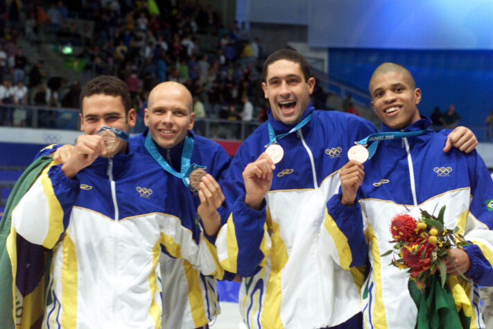 Sydney 2000 - Gustavo Borges, Fernando Scherer, Evaldo Valerio e Carlos Jayme - Revezamento 4x100m - Natação - Bronze