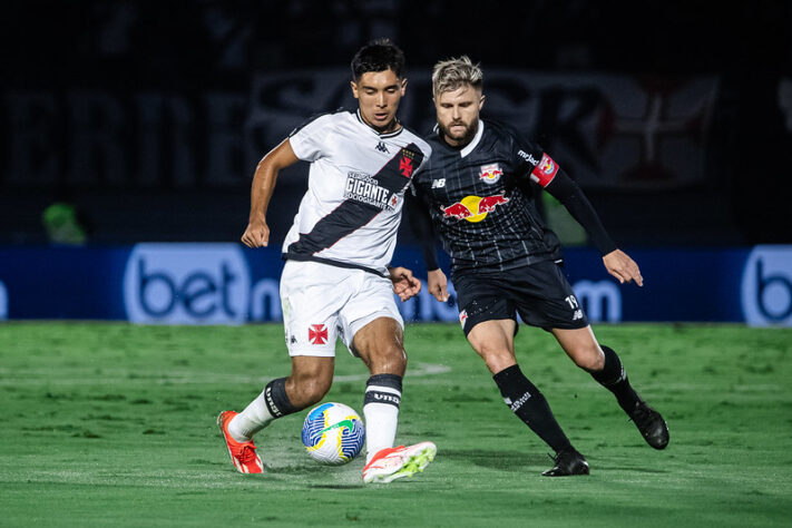 Vasco x Bragantino - sábado, às 19h (hora de Brasília): empate por 1 a 1.