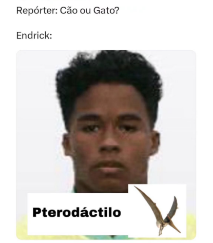 Endrick "prefere" um Pterodáctilo ao invés de um gato ou cachorro 