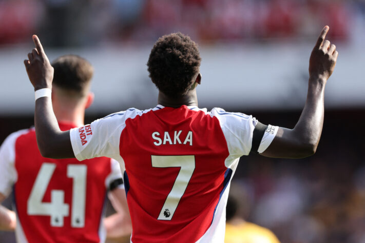 21º: Saka (Arsenal/Inglaterra)