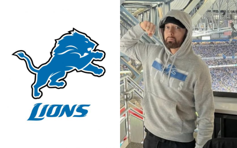 O rapper Eminem é torcedor do Detroit Lions.