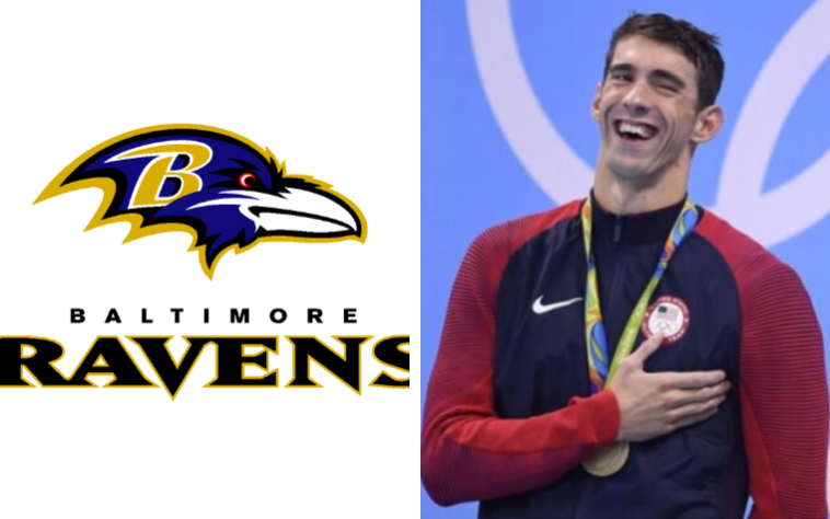 O ex-nadador e multicampeão olímpico Michael Phelps é torcedor do Baltimore Ravens.