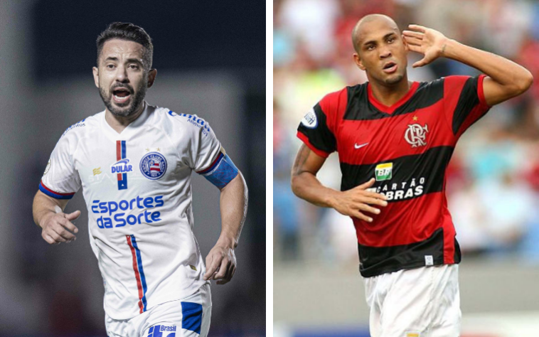 Flamengo e Bahia se enfrentam neste sábado (5), pela 29ª rodada do Campeonato Brasileiro. A bola rola a partir das 19h00 (de Brasília), na Arena Fonte Nova, em Salvador (BA). Confira 10 jogadores que atuaram por Flamengo e Bahia