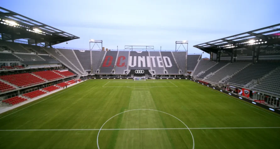 Audi Field (Washington, D.C.) - Capacidade: 20.000 - Casa do D.C. United, da MLS, e do clube feminino Washington Spirit, da NWSL.