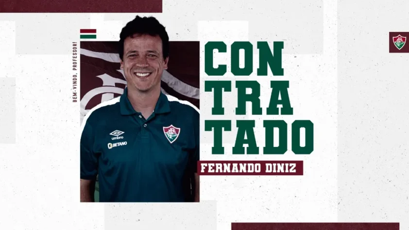 Fluminense contrata Fernando Diniz novamente em abril de 2022.