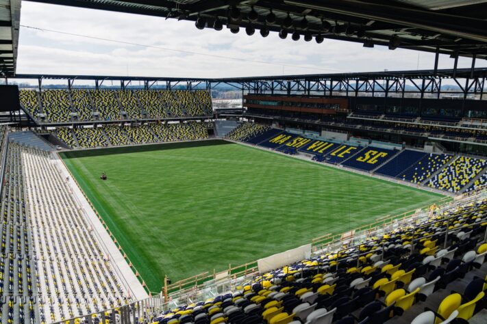 GEODIS Park (Nashville, Tennessee) - Capacidade: 30.000 - Casa do Nashville SC, da MLS.